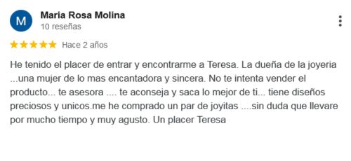 reseña google joyeria barcelona paseo de gracia teresaq